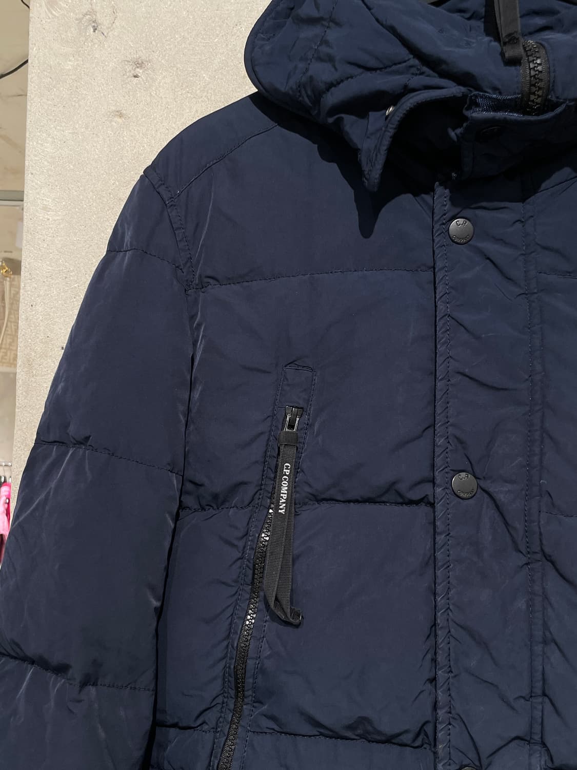 cp컴퍼니 네이비 고글 덕 다운 패디드 점퍼 상품이미지2