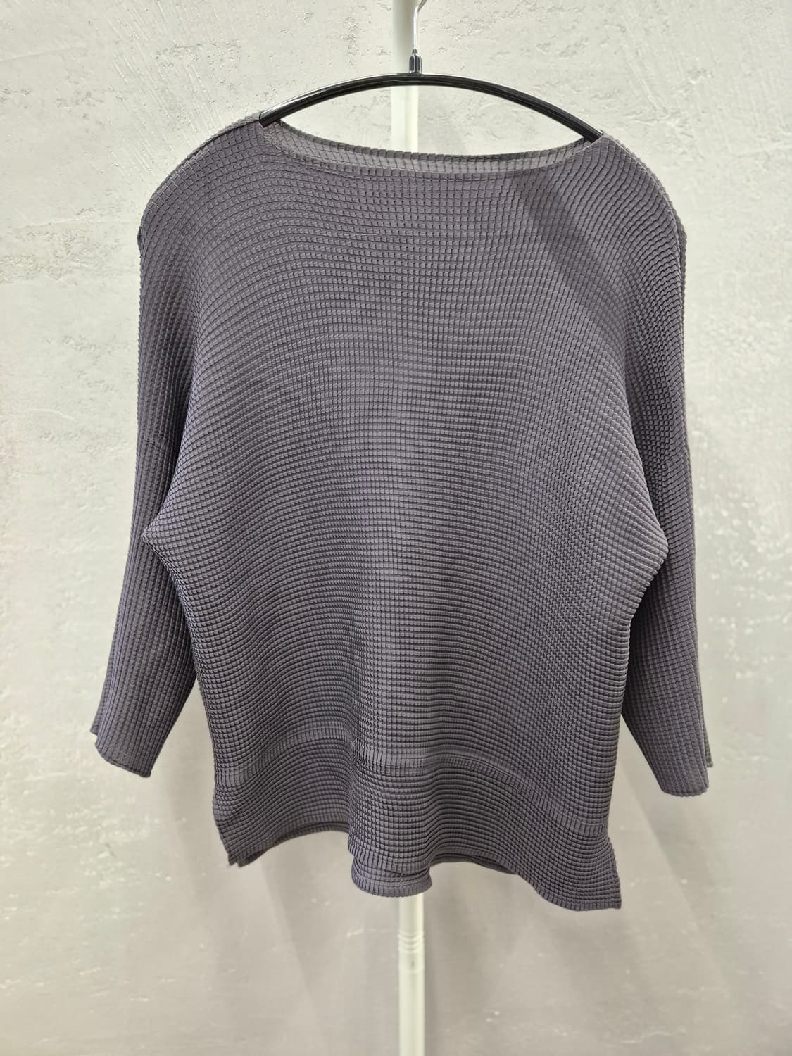 플리츠 7부 티셔츠 차콜 F 상품이미지2