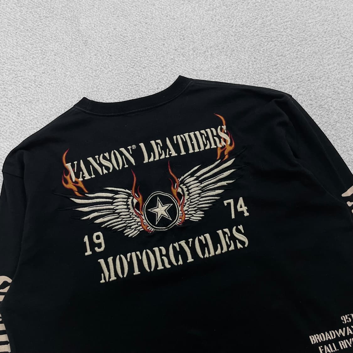 밴슨 Vanson 모터사이클 롱슬리브 블랙 상품이미지4