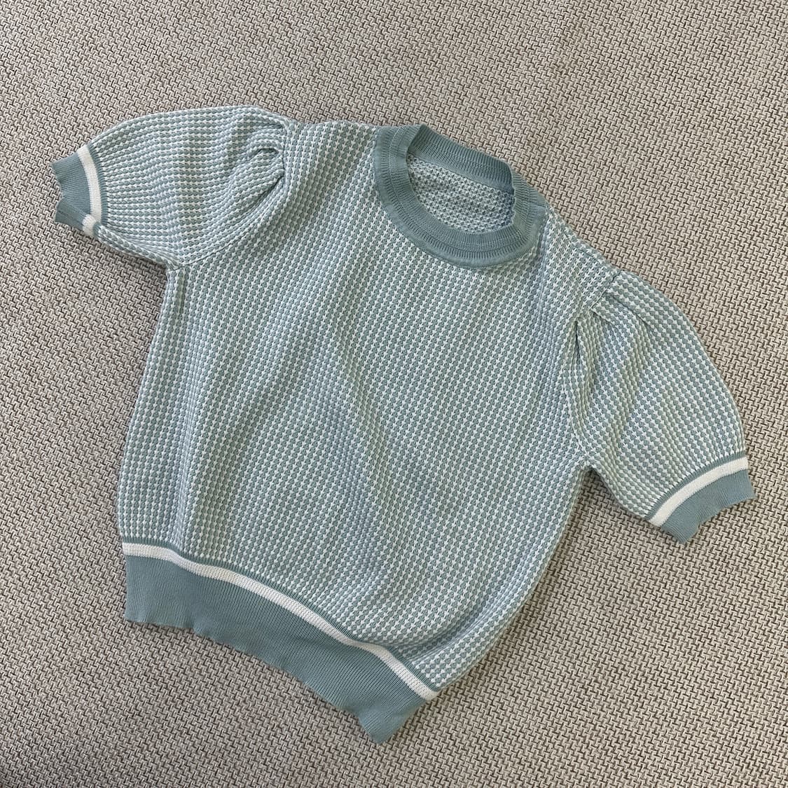 실측확인 여성 퍼프 소매 니트 0407D 상품이미지1