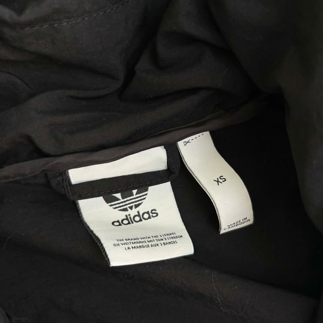 아디다스 신형 SST 블랙 윈드브레이커 자켓 바람막이 희귀져지(XS) 상품이미지4