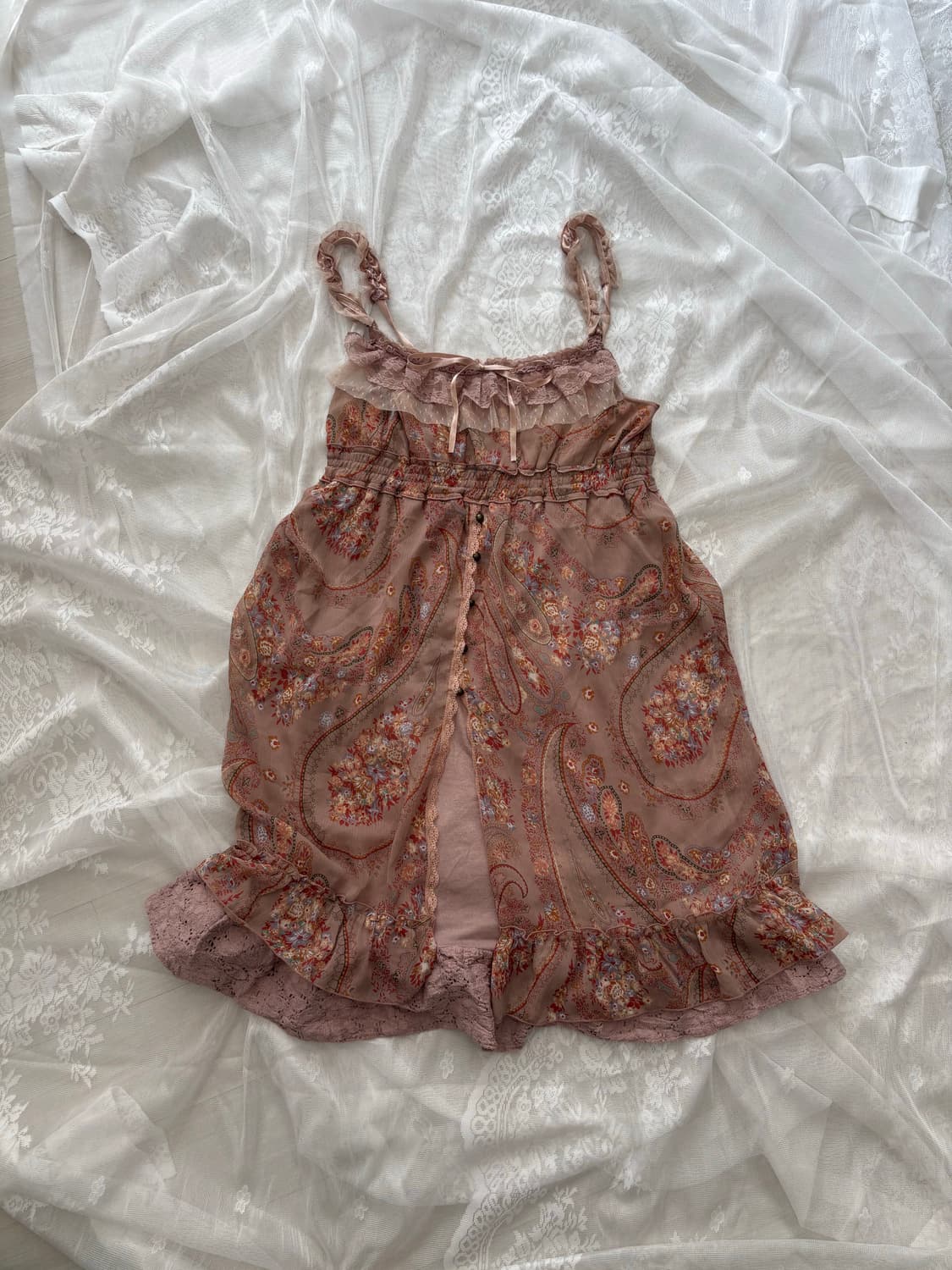 오리엔탈 페어리 핑크 슬립 원피스 상품이미지1