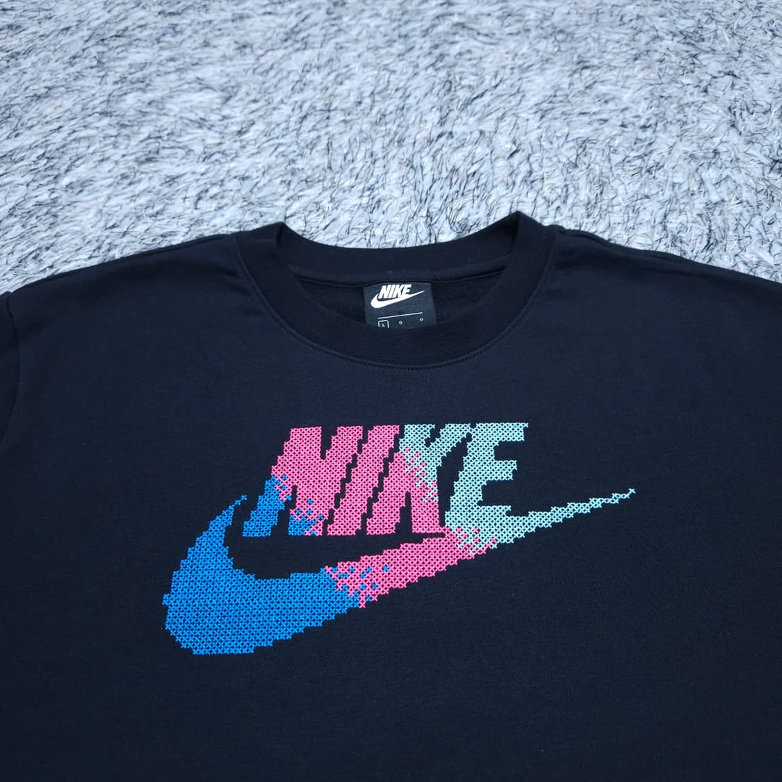 나이키) L 여자 크롭맨투맨 롱슬리브 탑 / 왕눈이샵 상품이미지3