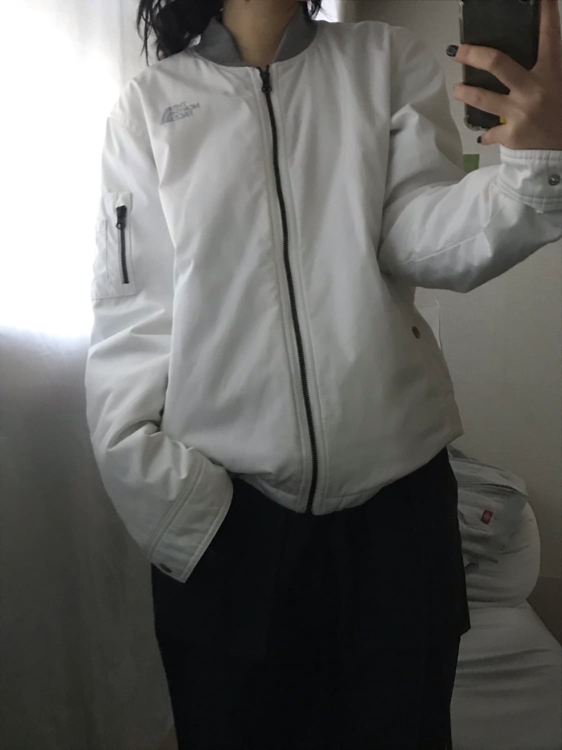 노페 화이트 실버 패딩 상품이미지1