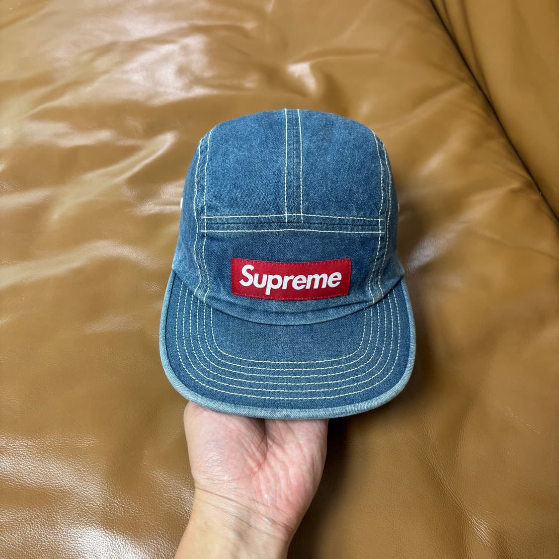 Supreme 슈프림 데님 캠프캡 모자 (Washed Denim) 상품이미지2