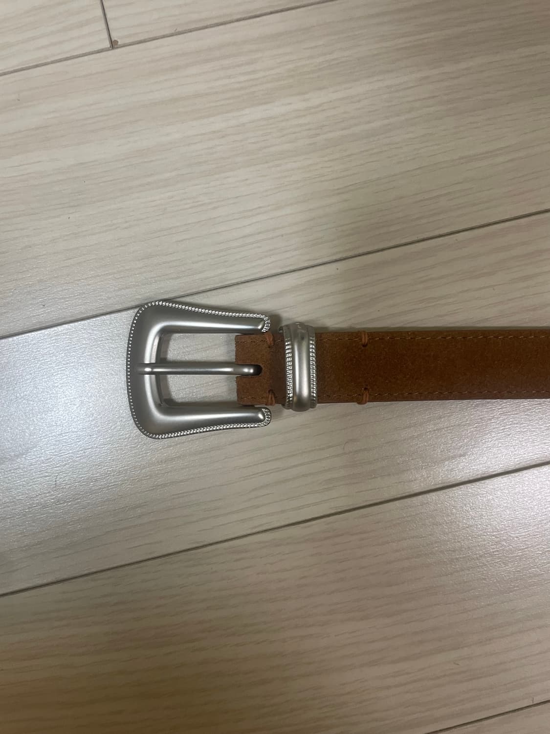 WESTERN LEATHER BELT SUEDE BROWN 상품이미지2