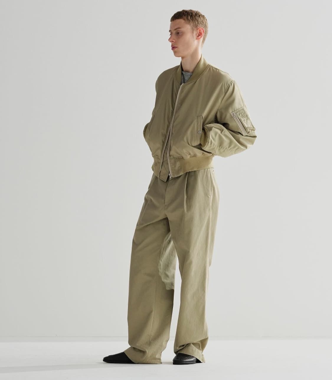 오라리 하이 실크 트윌 플라이트 블루종 MA-1 (새상품, 0사이즈) 상품이미지2