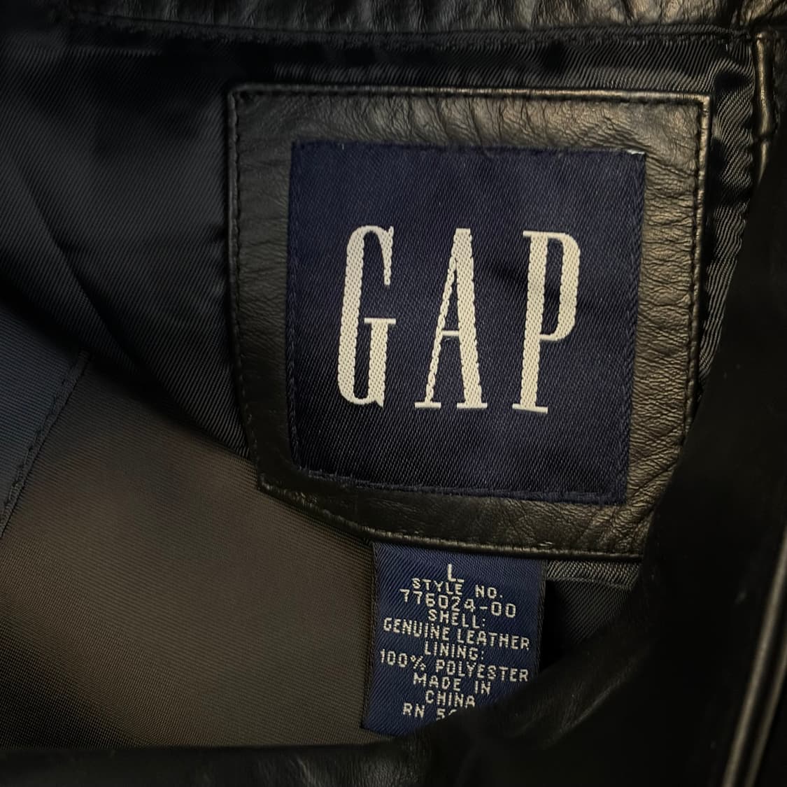 레어 00s USA 빈티지 GAP 갭 가죽 블레이저 상품이미지5