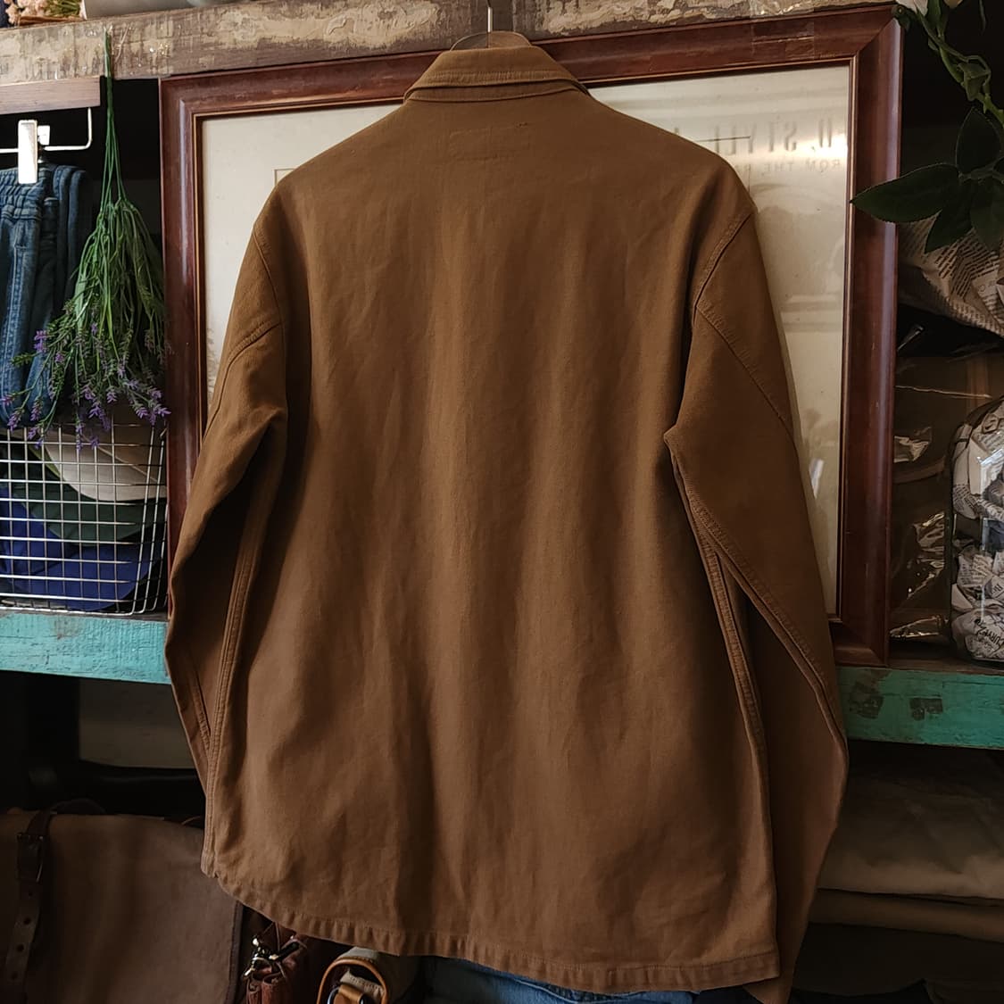 90s 밀스펙 캔버스 자켓 헌팅 초어자켓 브라운 L 상품이미지4