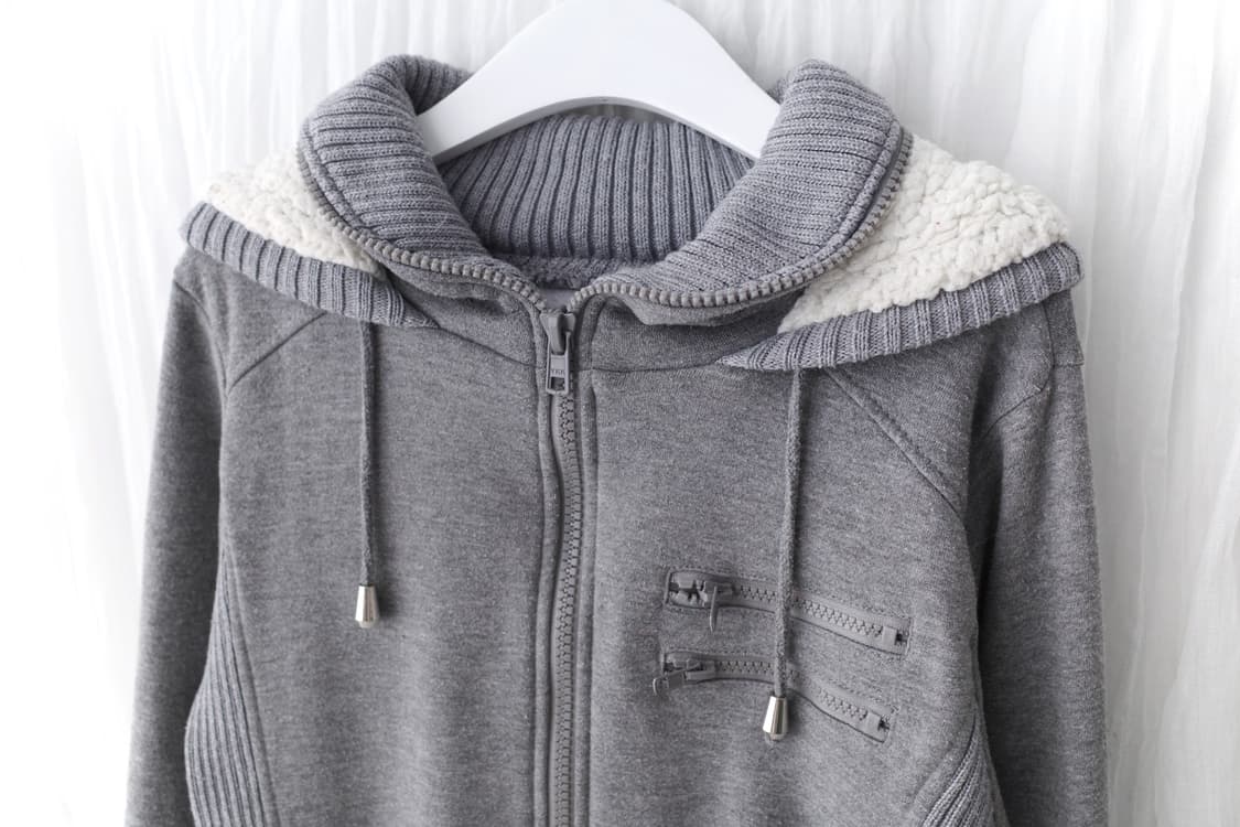 snap long hood zip-up  상품이미지3