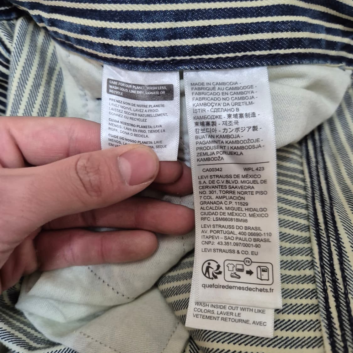 리바이스 스트라이프 워크 카펜터 팬츠 W34 L34 상품이미지6