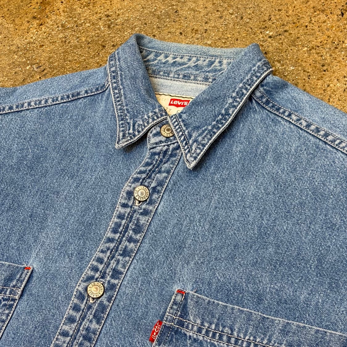 90s 미국빈티지 리바이스 데님셔츠 청셔츠 청남방 상품이미지4