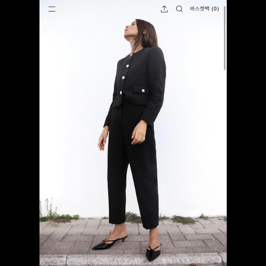 zara 자라 쇼트 자카드 블레이저 (새상품) 상품이미지9