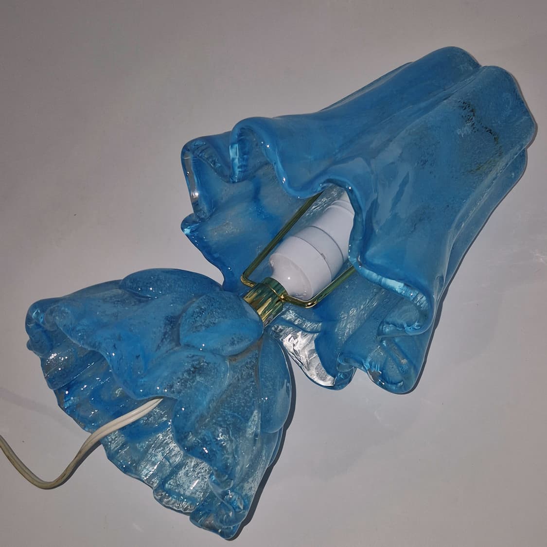 60s 이와타 아트글라스 스카이 마블 엔틱 빅 램프 상품이미지10