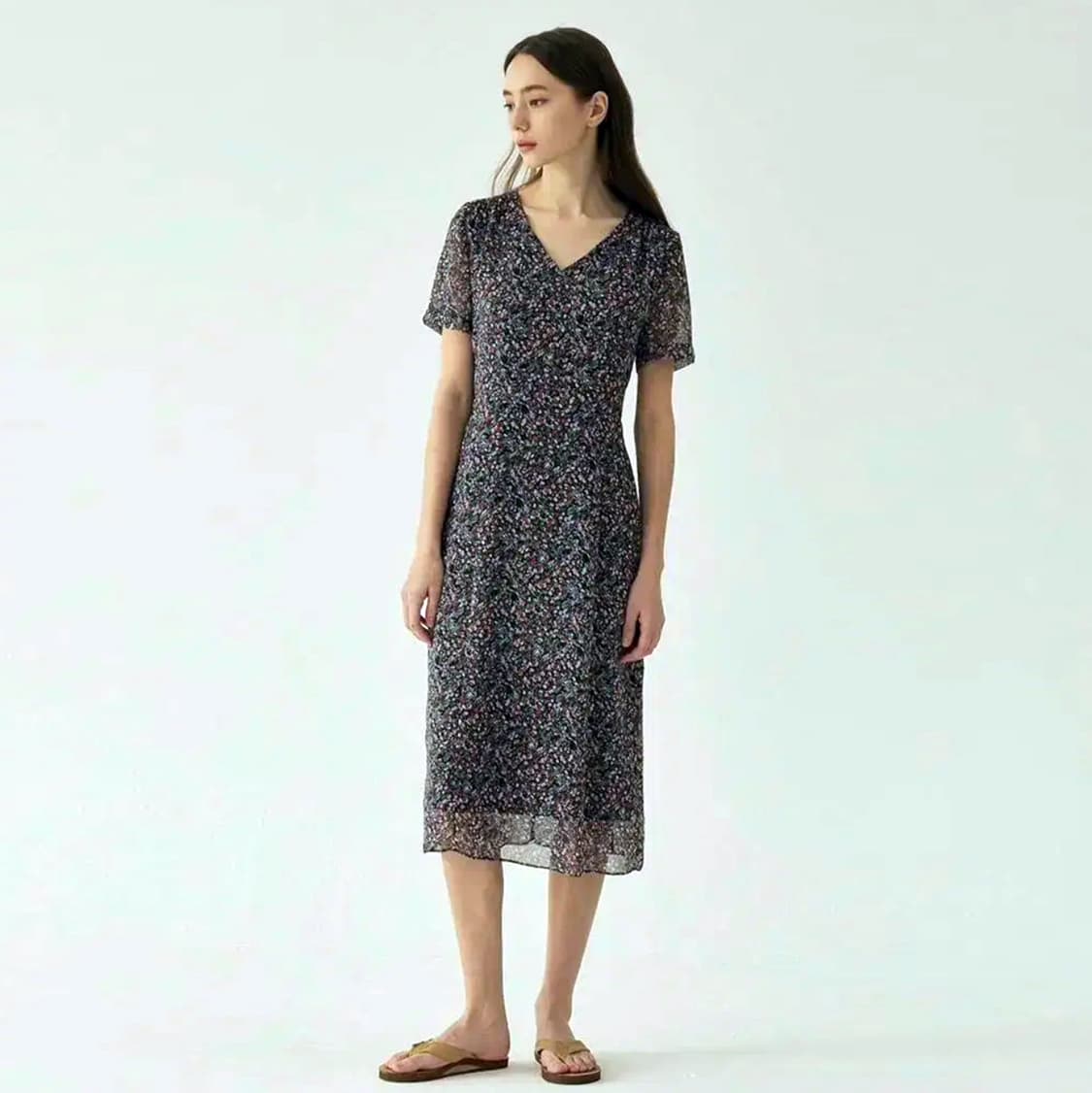 망고매니플리즈(MangoManyPlease) 플뢰르 시폰원피스 55-66 상품이미지1