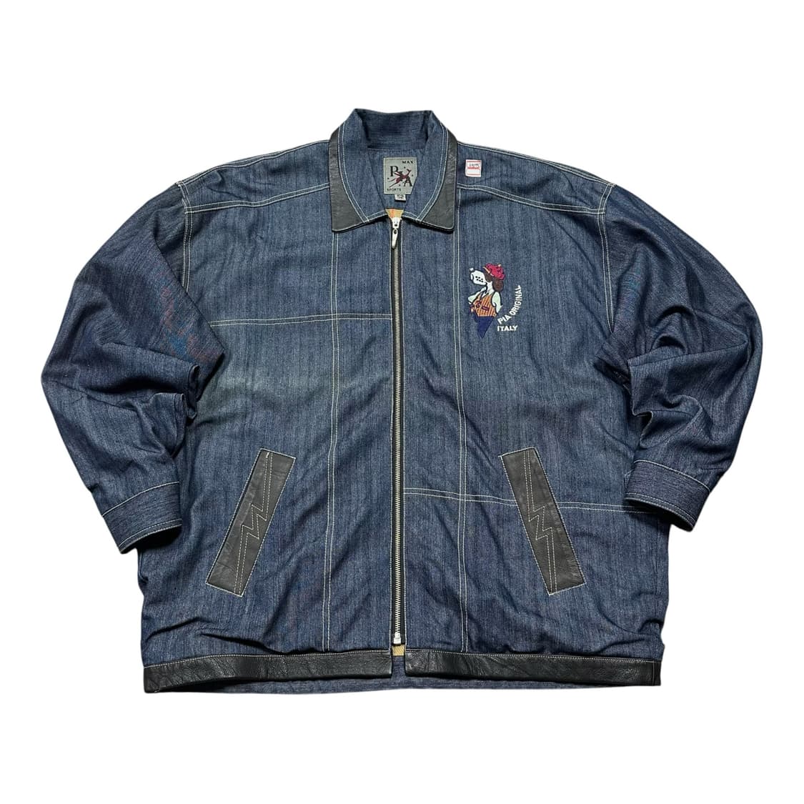 ✨ (바배) PIA SPORTS 피아스포츠 90s 재팬 데님 블루종 자켓 상품이미지1