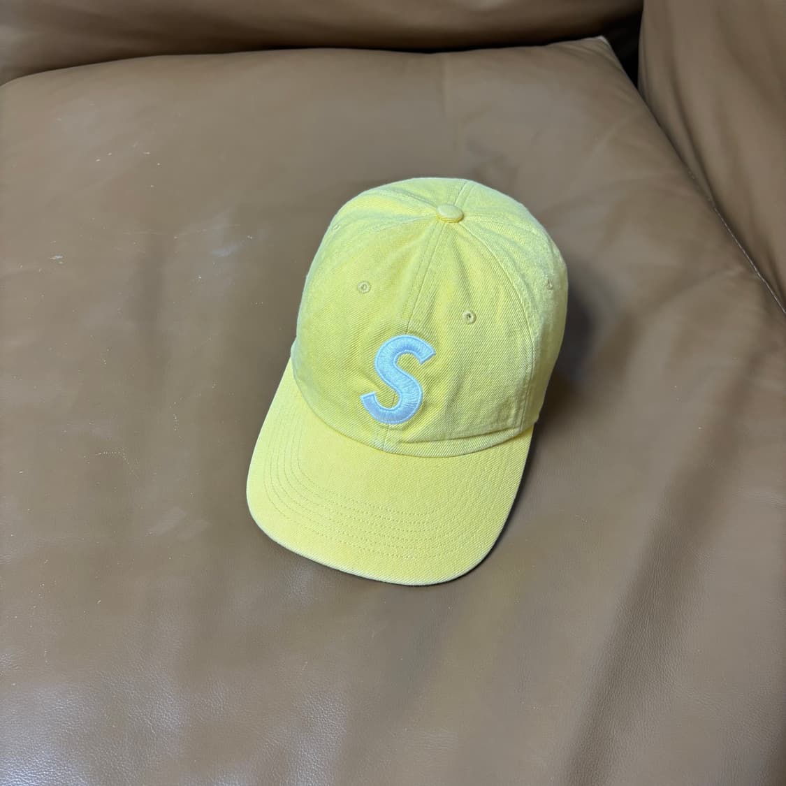 슈프림 S로고 볼캡 모자 22SS 케블라 옐로우 상품이미지3