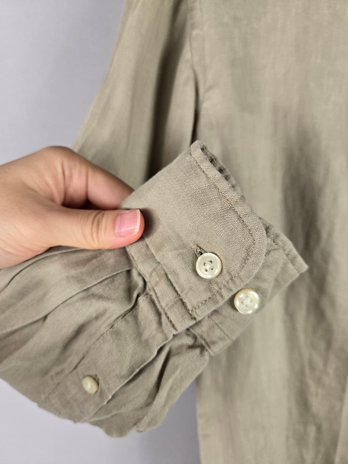 [무료배송]유니클로 S 남성 마 린넨 100% 긴팔 셔츠 상품이미지4