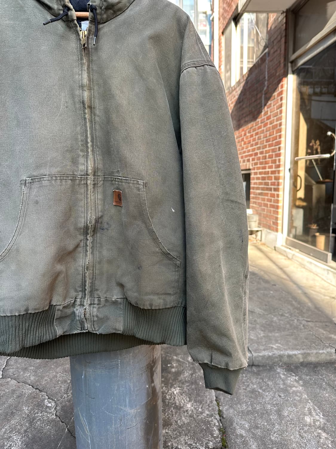 칼하트 디트로이트 덕 액티브 모스그린 워크자켓 J130 상품이미지5