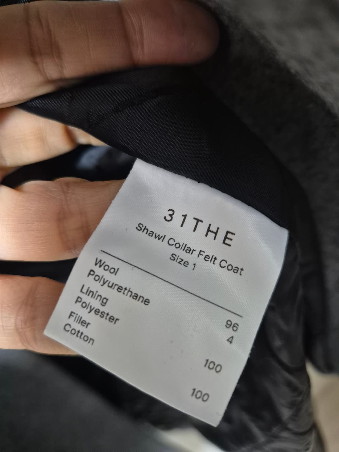 (새제품) 31THE 숄카라 펠트 코트 31쇼룸 누빔코트 (98만) 상품이미지9