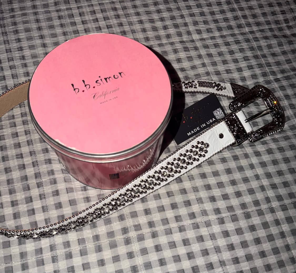 (32) b.b.simon 비비시몬 Trojan 벨트 화이트 상품이미지4