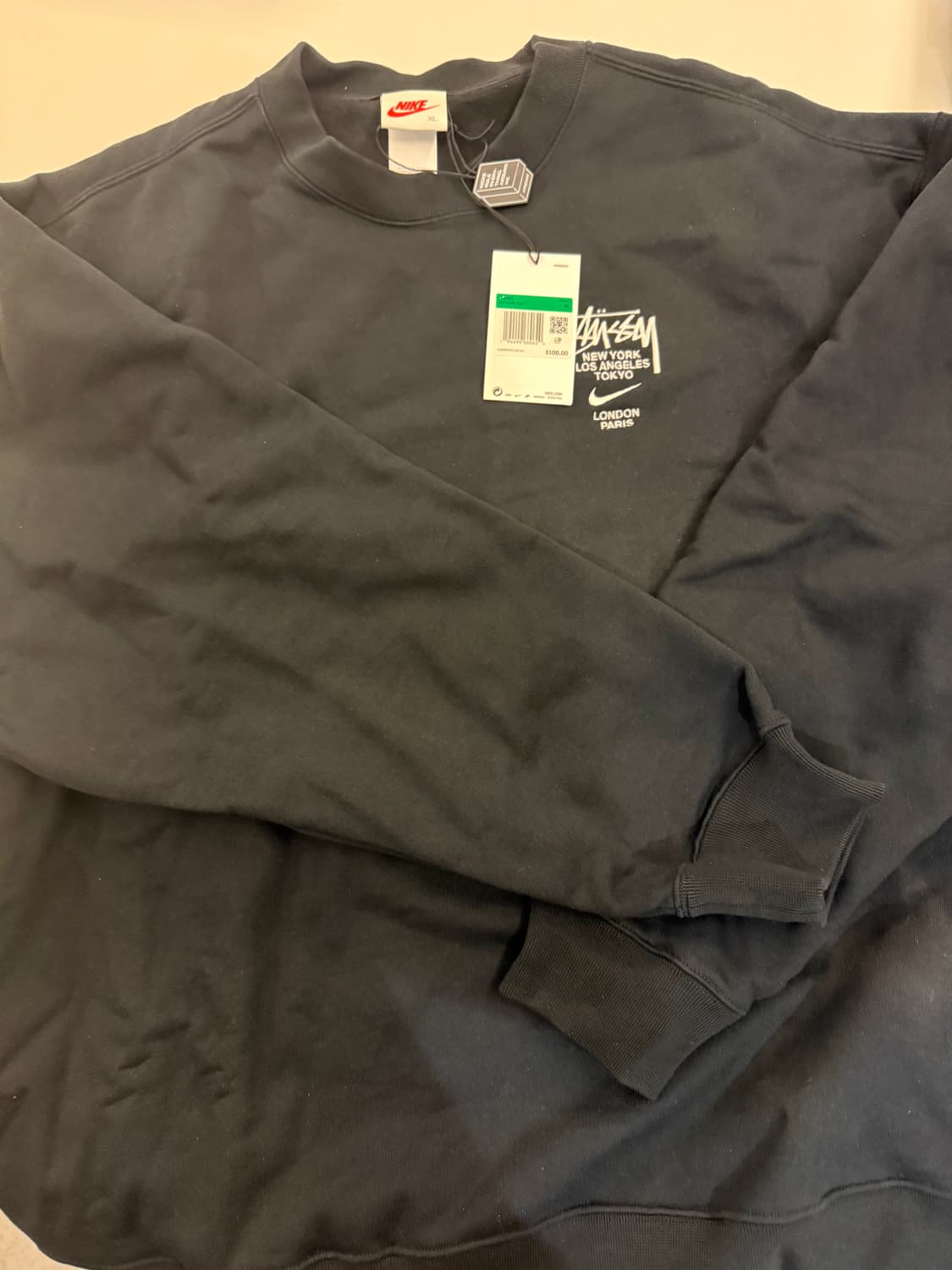 (새상품)나이키 x 스투시 NRG ZR 플리스  블랙 XL-US/EU 상품이미지1