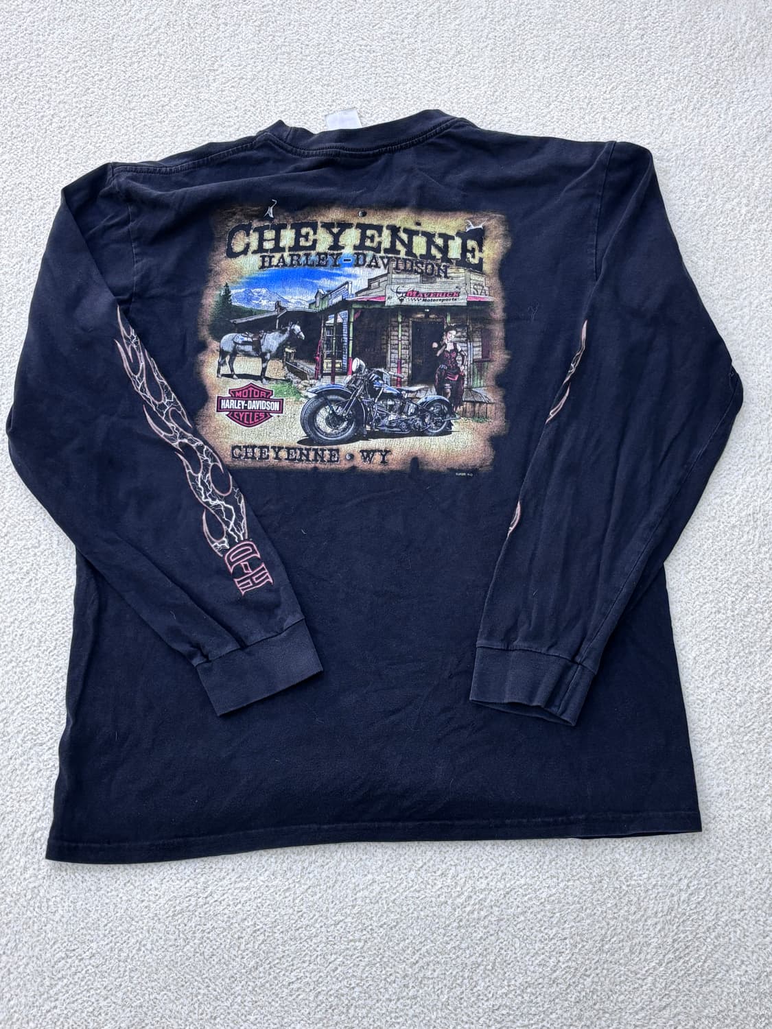 실측확인 할리데이비슨 긴팔 티셔츠 0305E 상품이미지2