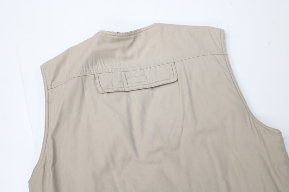 빈티지 베이지 멀티포켓 체크 라이닝 워크 베스트 (L) 상품이미지7