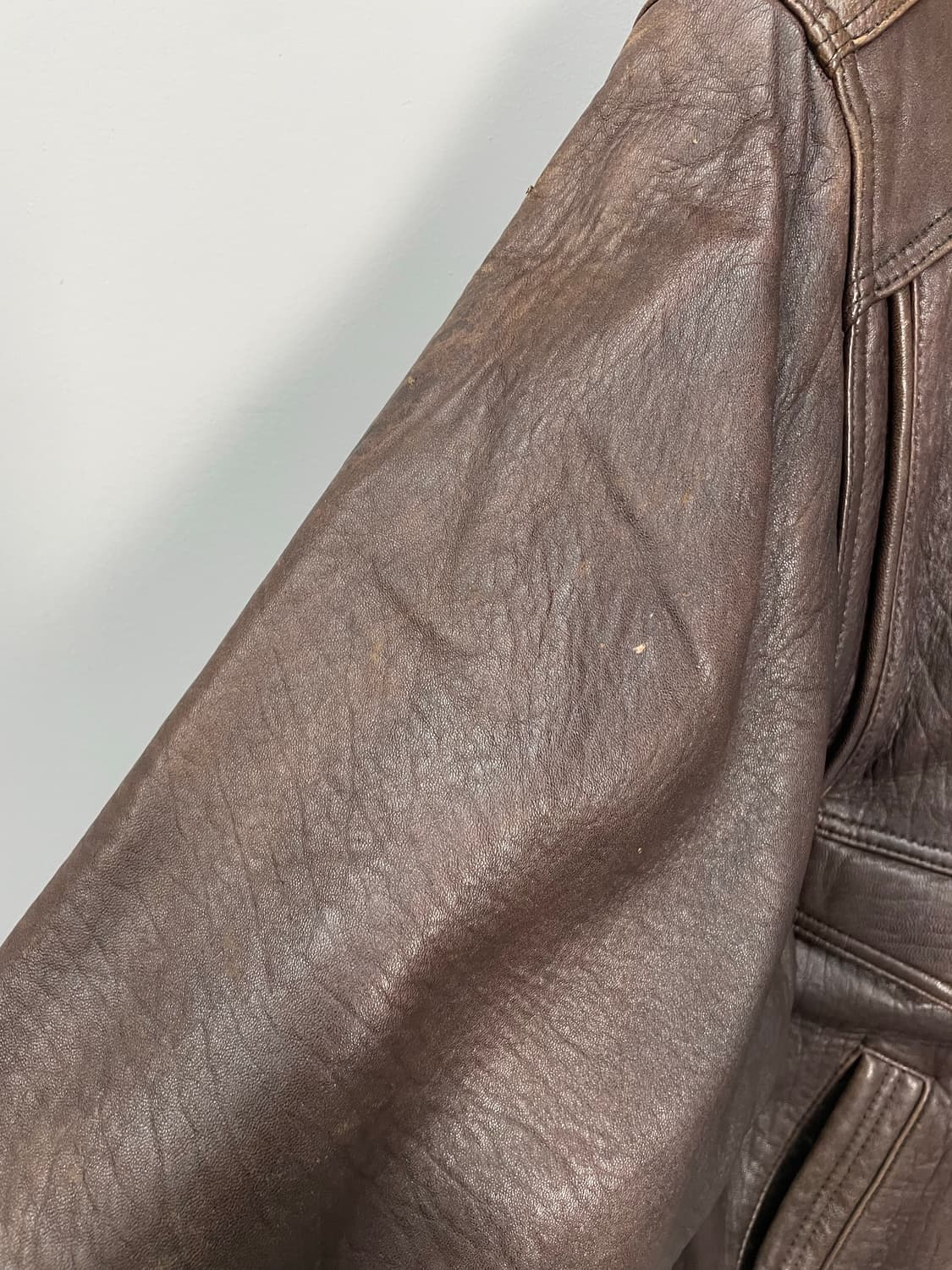빈티지 덴폴 브라운 레더 자켓 H1094 상품이미지10
