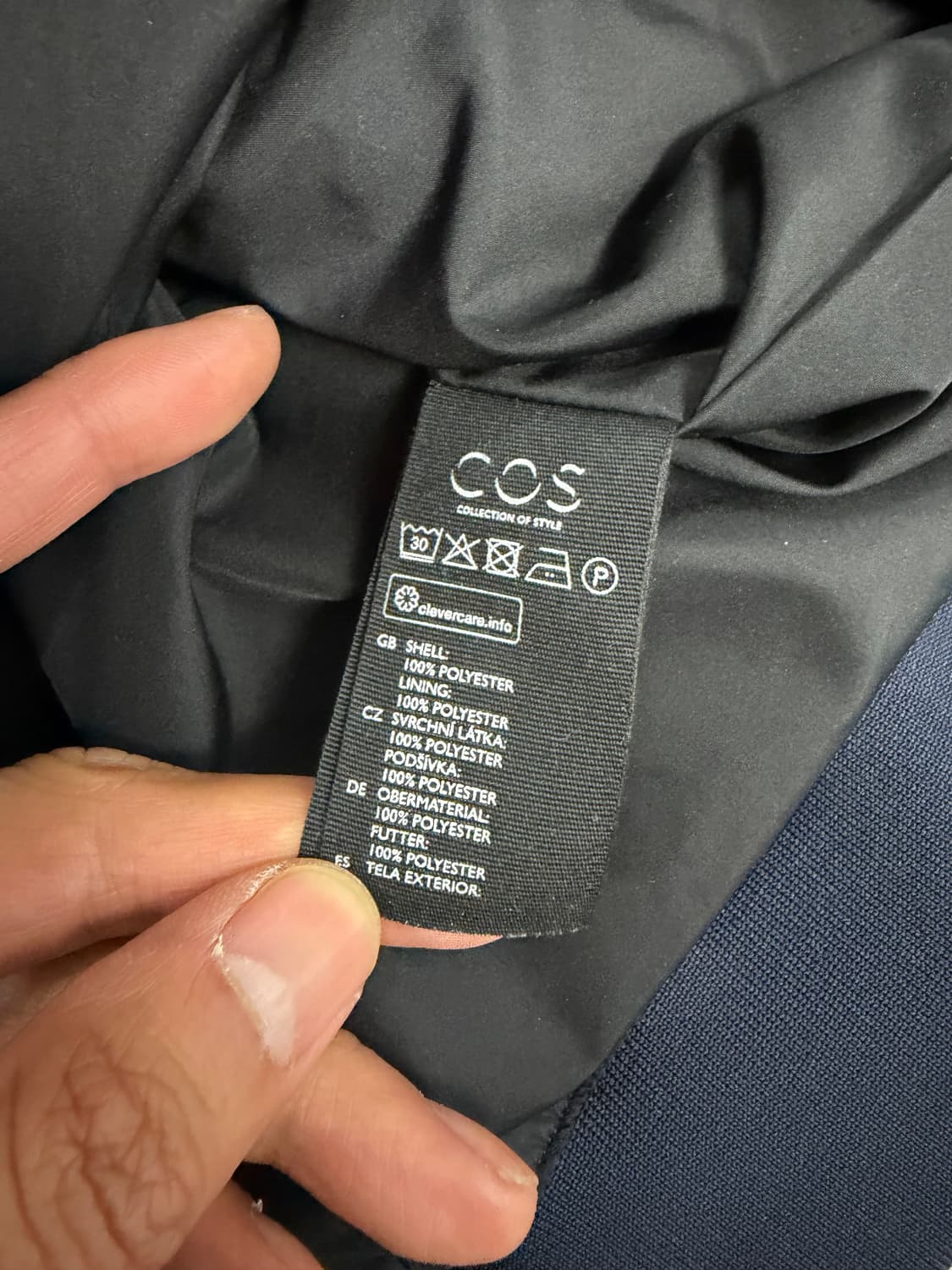 정품) COS 코스 남성 네이비 블루종 자켓 M 상품이미지6
