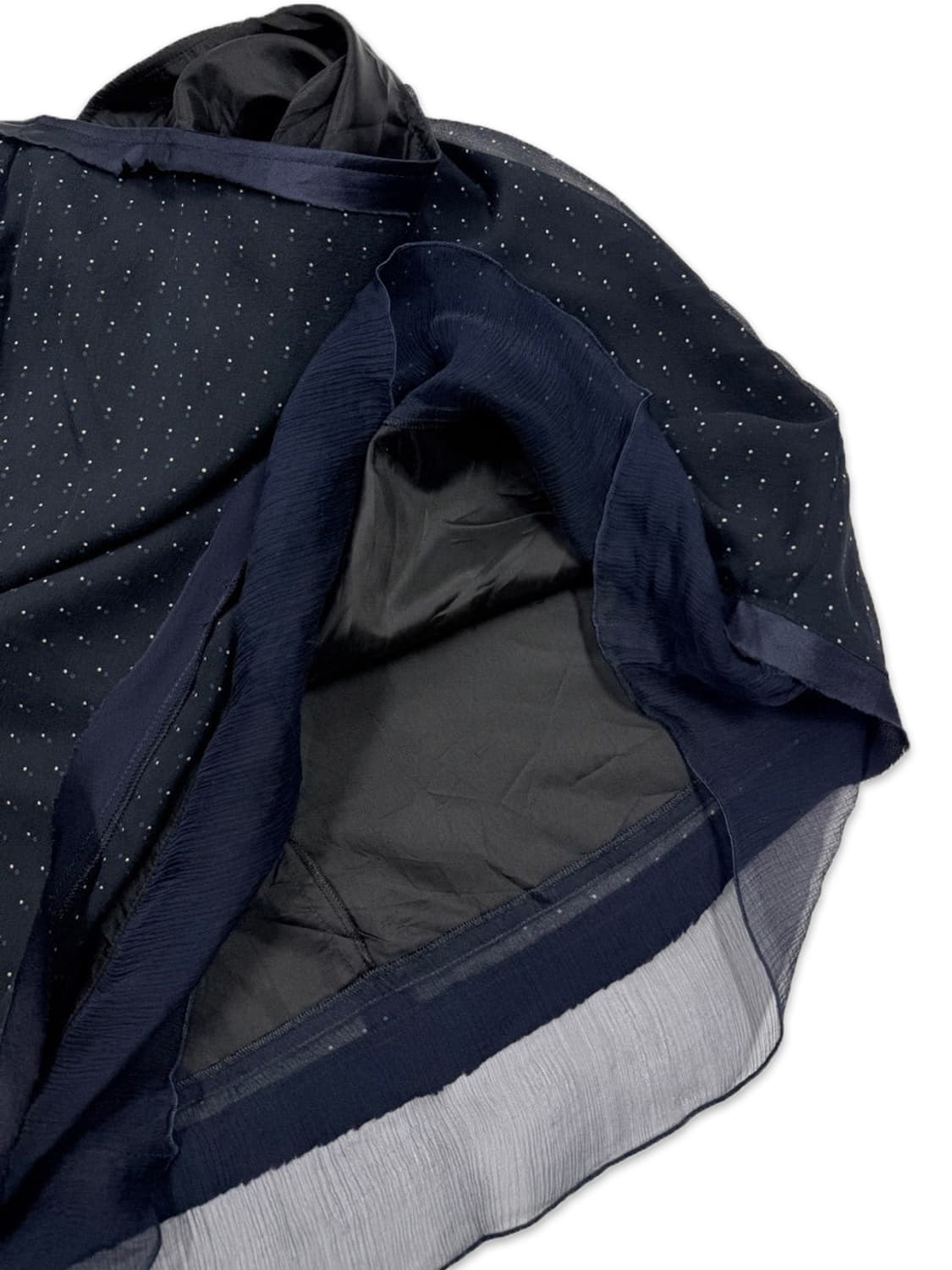 빈티지 iBLUES 네이비 도트 레이스 미디 스커트 상품이미지4