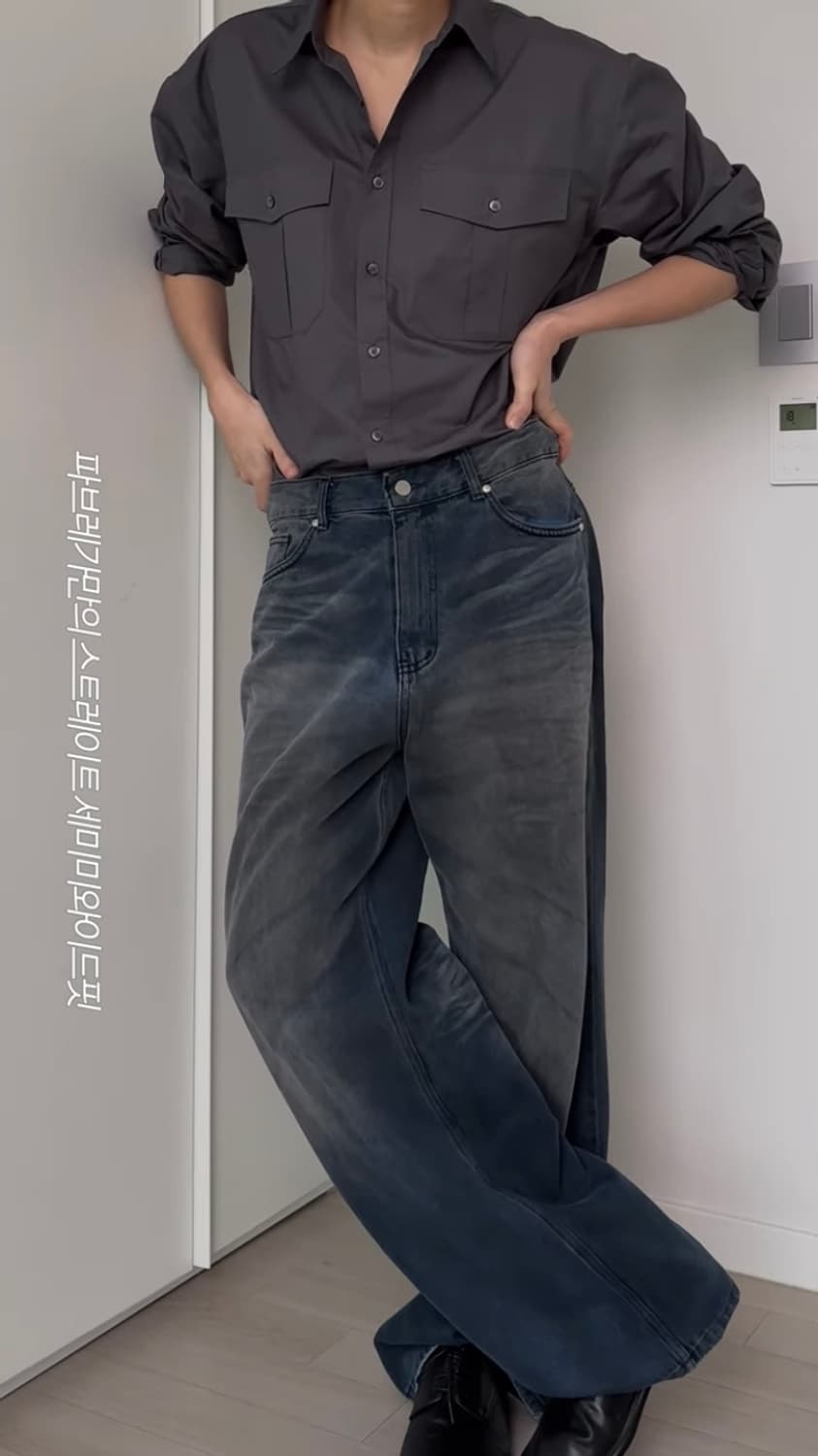 derek 더스트 스프레이 데님 팬츠 (더티 블랙) 2size 상품이미지1