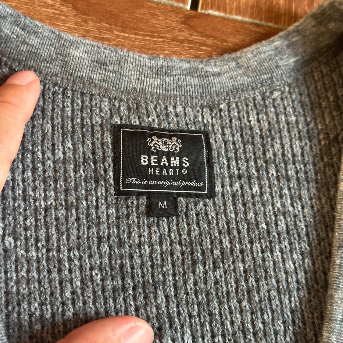 Beams heart button knit cardigan 상품이미지6