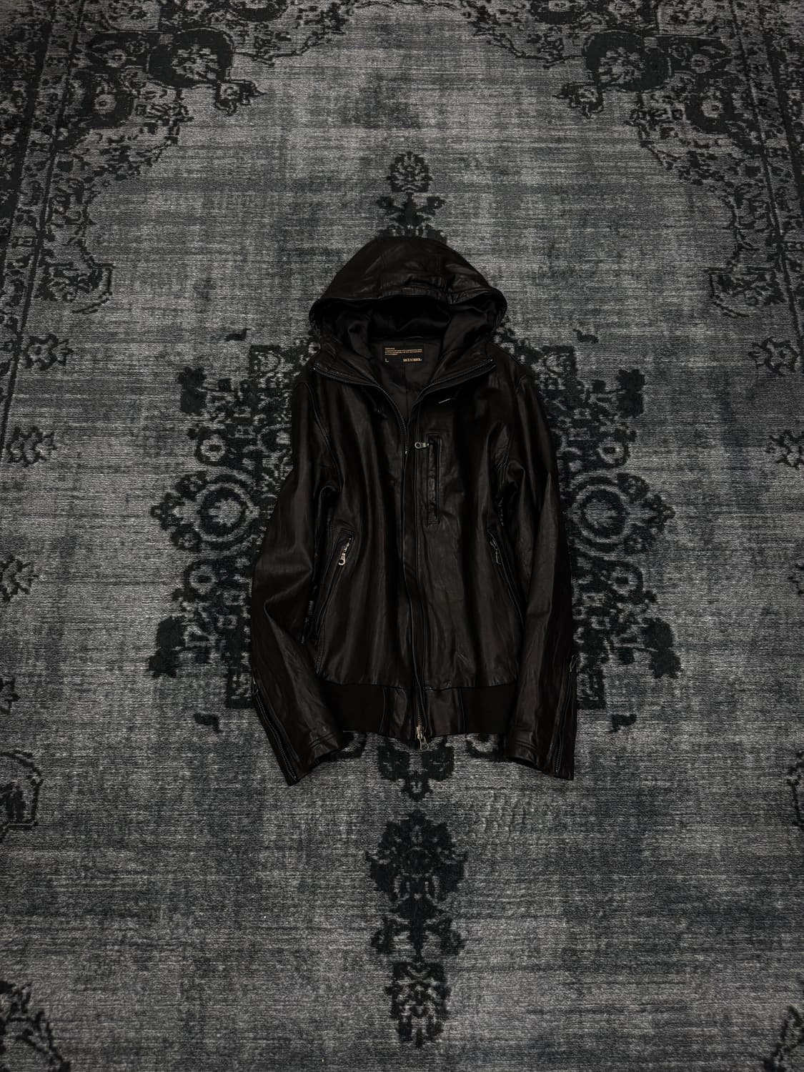Back number sheep skin hood rider jacket 상품이미지1