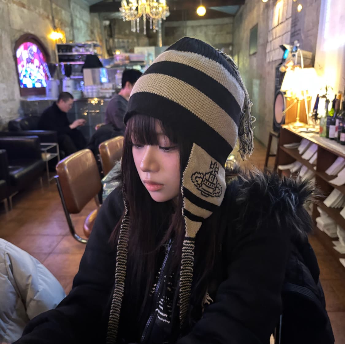 비비안웨스트우드 Vivienne westwood 이어플랩 나나 비니 상품이미지2