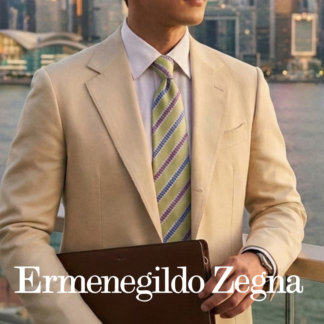 에르메네질도 제냐 라임 스트라이프 넥타이 9.1cm A+등급 K2546
 상품이미지1