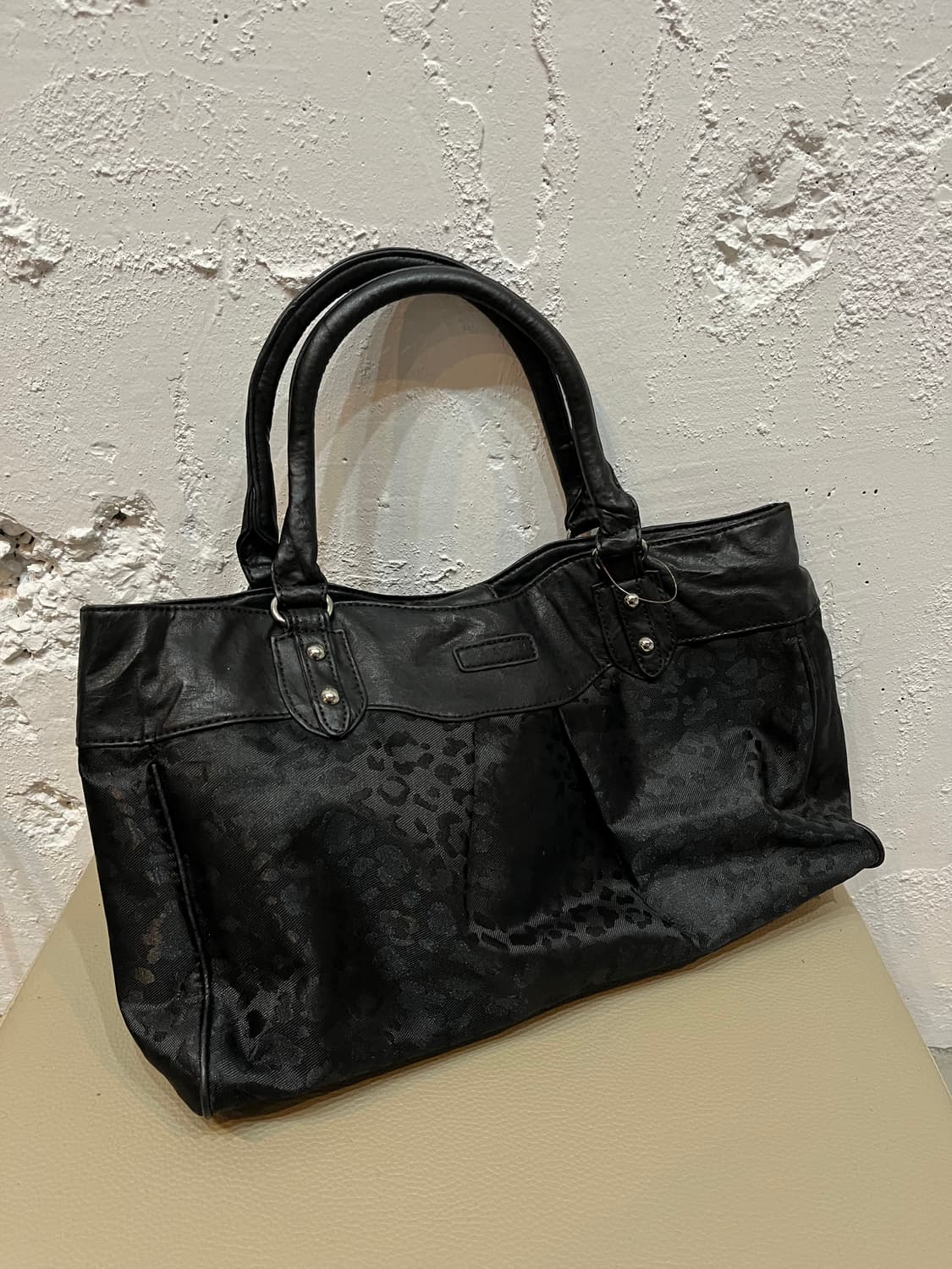 VIVAYOU JPN 레더트리밍 레오파드 숄더백 토트백 상품이미지2