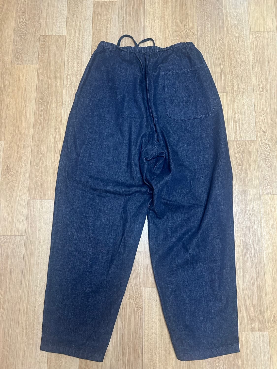COMOLI Navy Denim Tapered Pants, Navy 상품이미지3