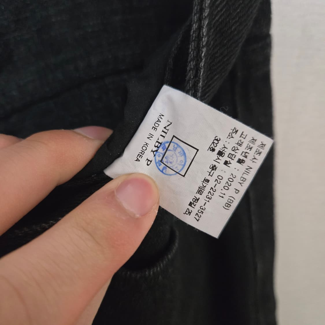 닐바이피 블랙 데님팬츠  상품이미지6