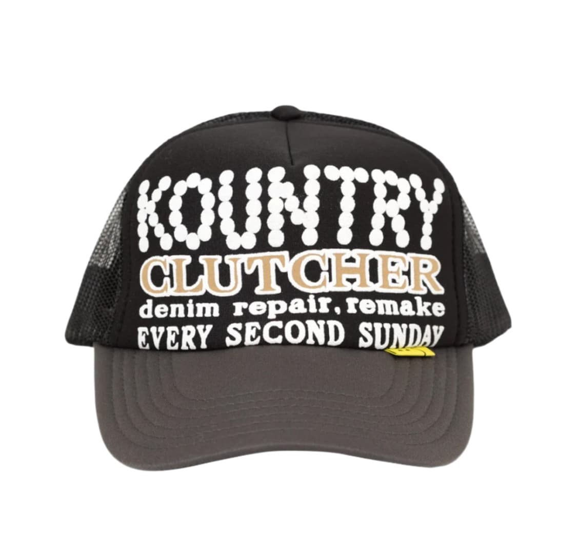 캐피탈 컨트리 펄 크러쳐 트러커 캡 블랙 그레이 상품이미지2