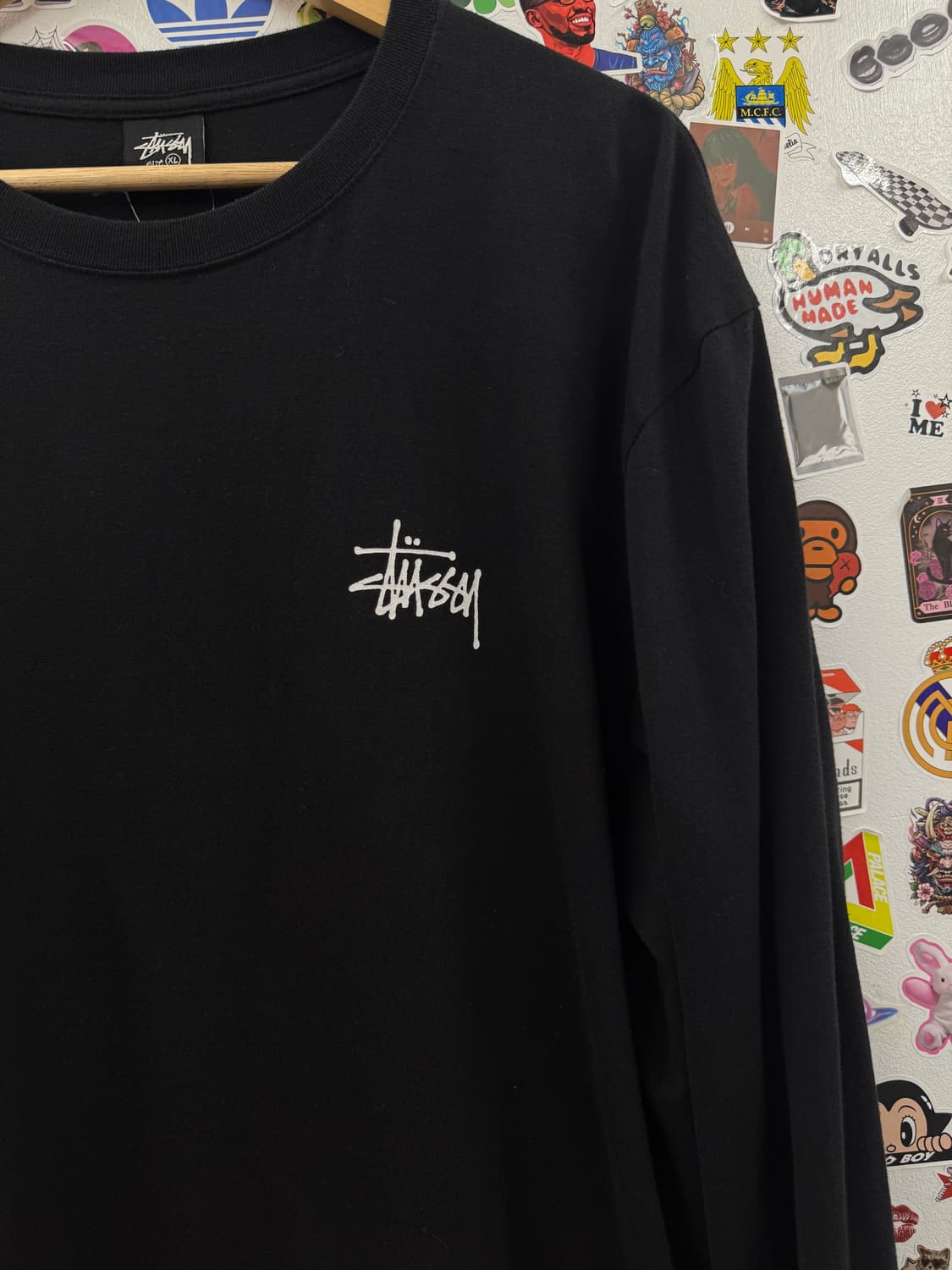 스투시 베이직 블랙 롱슬리브 티셔츠 XL 상품이미지5