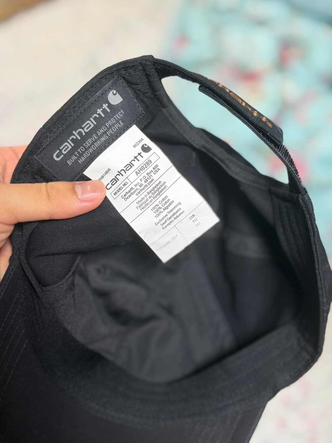 칼하트 캔버스 캡 블랙 상품이미지3