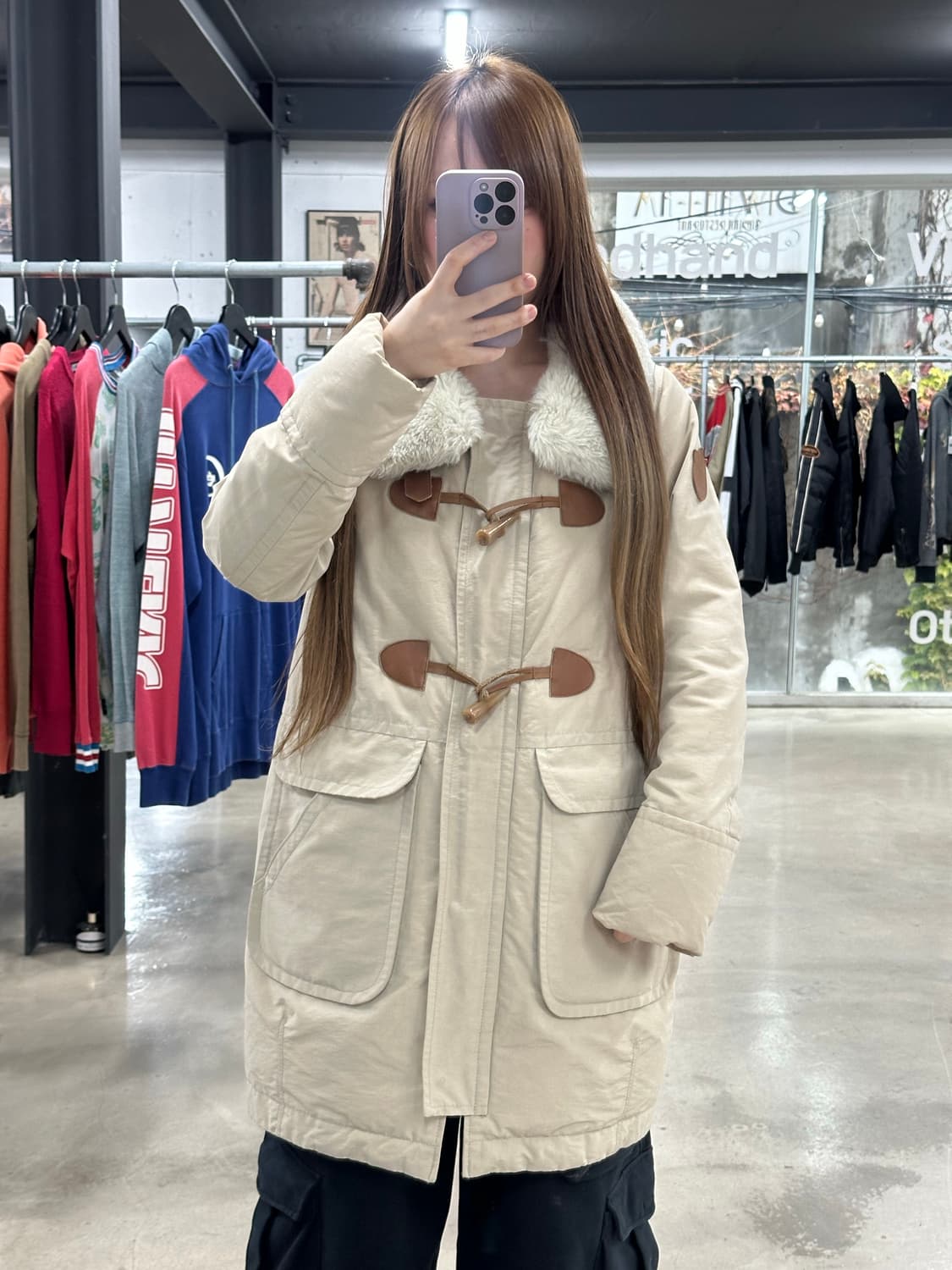 히스테릭글래머 Primaloft 히스걸 넥버클 퍼 덕다운푸퍼롱자켓 상품이미지3