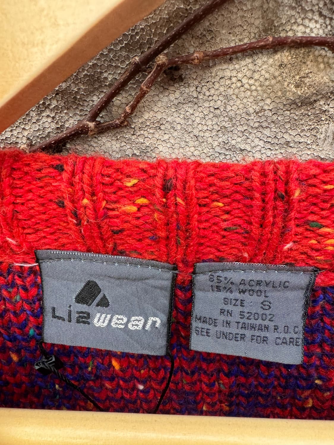 빈티지 아즈텍 패턴 네이티브 무늬 울 아크릴 핸드 니트 상품이미지4