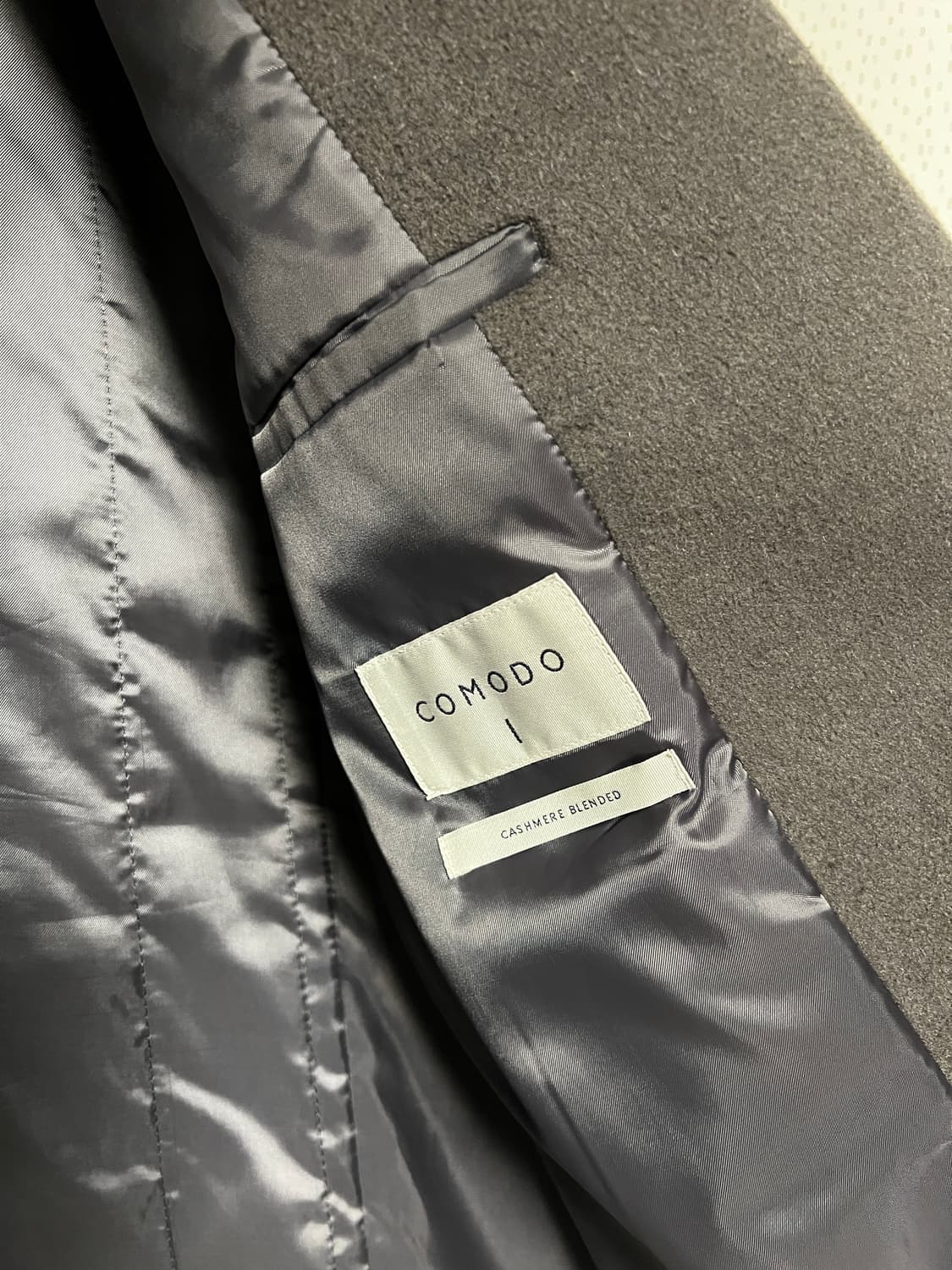 코모도 남성 캐시미어 블렌디드 코트 그레이 100 상품이미지4