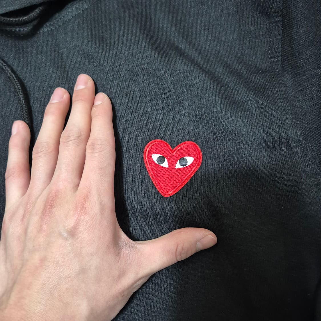 꼼데가르송 레드하트 후드티 L(100) 상품이미지4