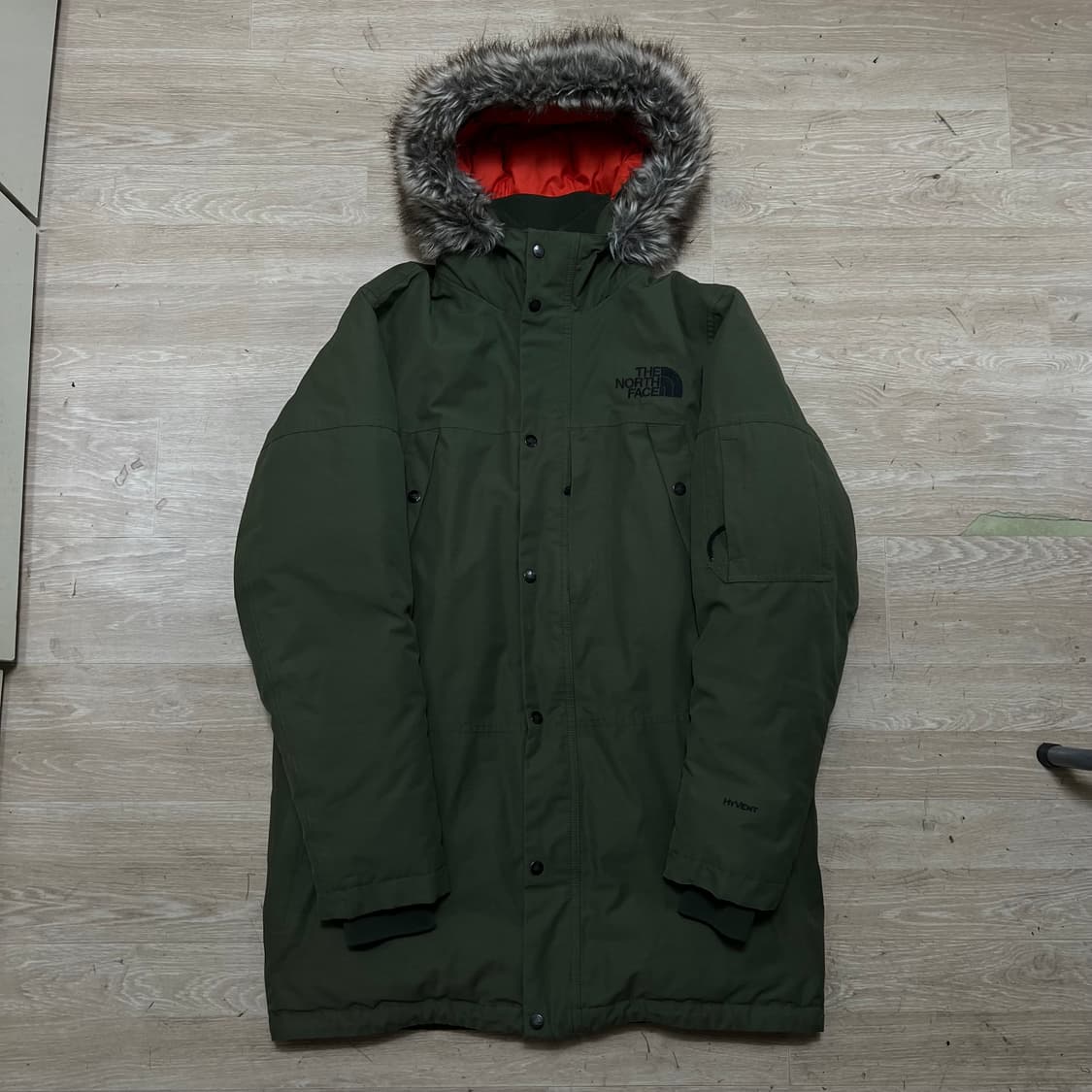 노스페이스 하이벤트 구스다운 퍼후드 야상패딩 점퍼 [카키] L/100 상품이미지1