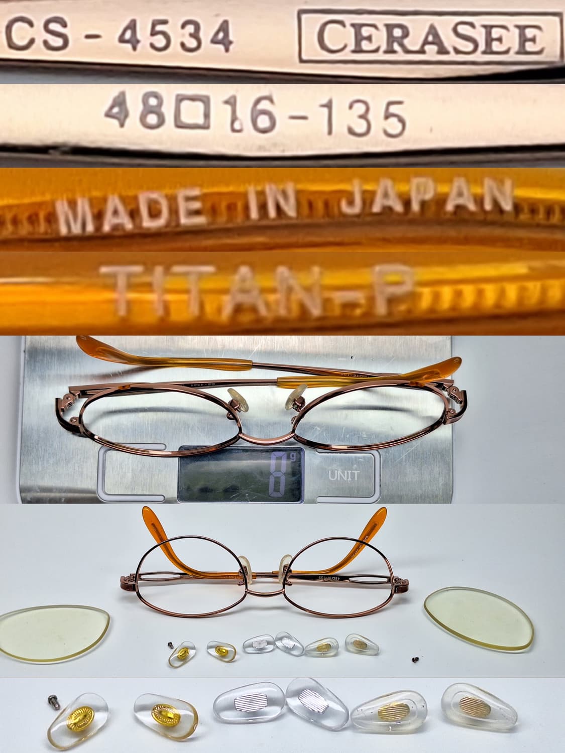 일본 하우스 브랜드 CERASEE CS-4534 순수 티타늄 오발 안경테 상품이미지6