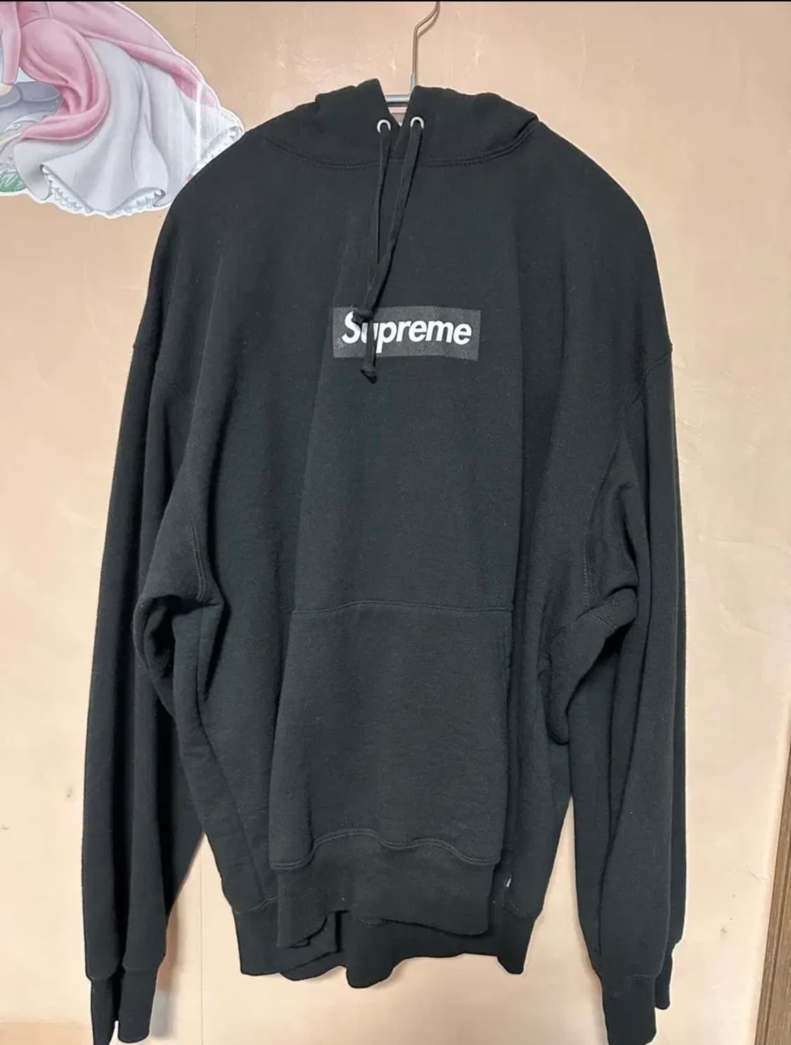 L) 슈프림 서울 박스로고 후드 스웨트셔츠 블랙-23fw 상품이미지3