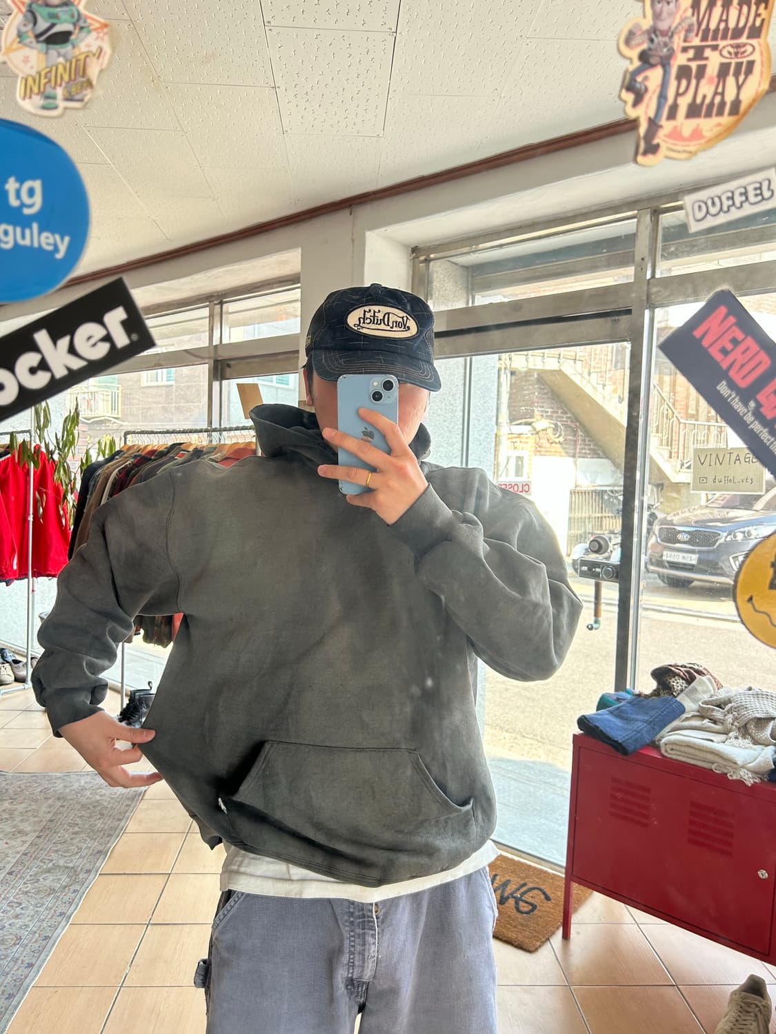 90‘s 러셀 크레이지페이드 후디 블랙 XL 상품이미지7